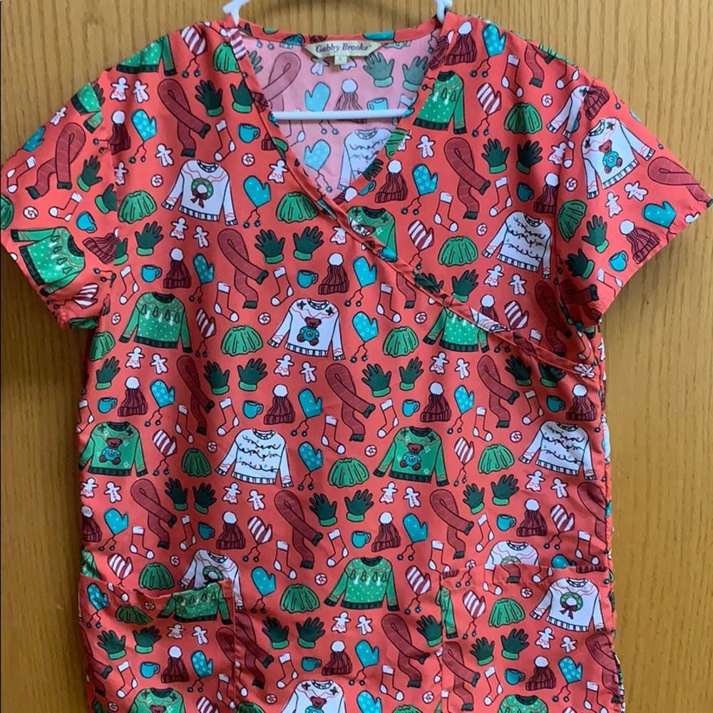 Christmas Scrub Top